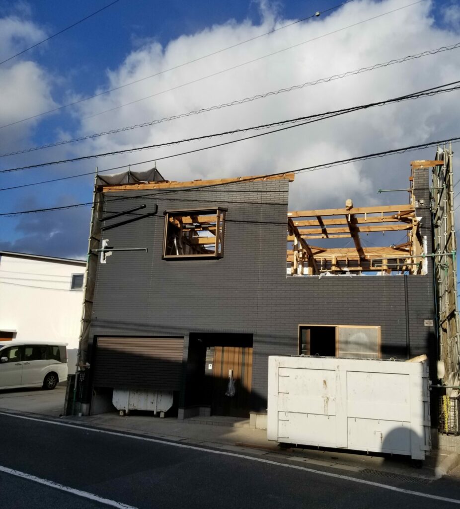 島根県松江市　解体工事にて
上屋撤去工事
